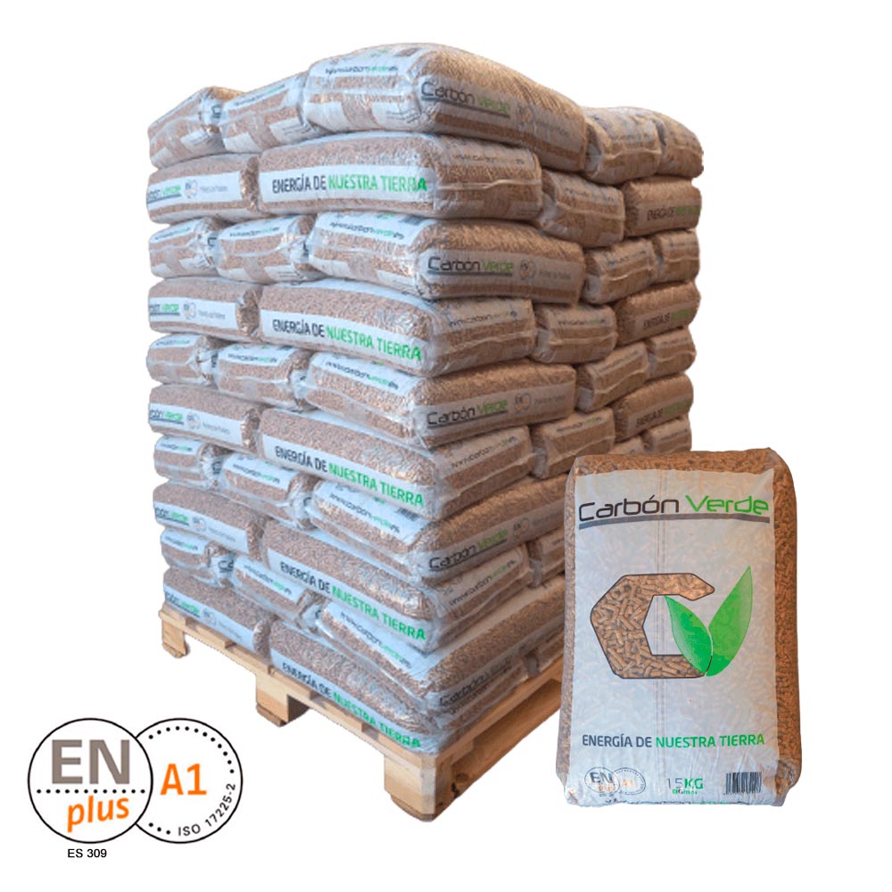 CARBON VERDE PELLET - Palet de 70 sacos de pellets